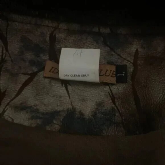 RARE VTG IDENTITY CLUB Camo Knit & FAUX Leather Feathers/Fur Sweater Vest - Picture 16 of 16